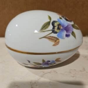 Limoges, France Floral Porcelain Trinket Box - Vintage